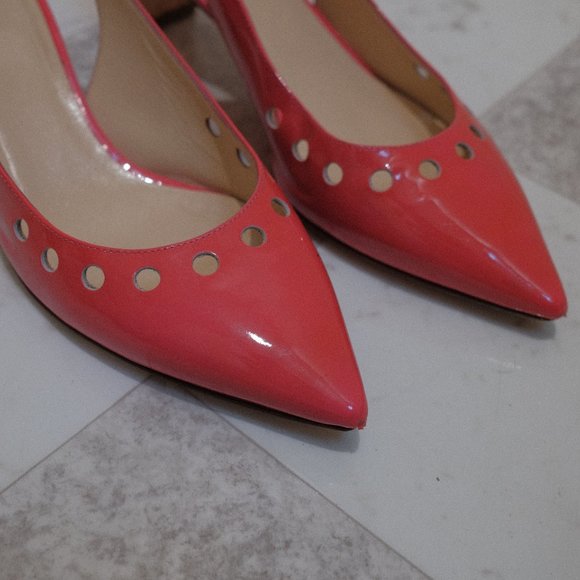 { Kate Spade Heels } Chunky Kitten Slingback Pink Heels - Picture 2 of 12